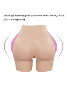 提臀垫内裤，自然蜜桃臀，无缝塑形，女士丰臀神器 - 米色 - 查看 3