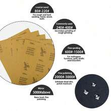 Papel de lija de marca Eagle genuino, papel abrasivo para pulir con agua para lijar pintura de coche, jade, palisandro, hojas de lijado fino de 2000 granos