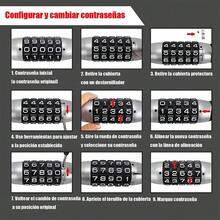 Cerradura para volante, antirrobo, extensible, retráctil, con contraseña y 5 combinaciones codificadas, universal, resistente. - Negro - Ver 6