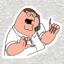 1/3 st Family Guy-inspirerade akrylnagelklistermärken - Peter Griffin med långa röda naglar, halvmatt vinyldekal för bärbara datorer, vattenflaskor, skyddshjälmar - återanvändbar på trä, plast, glas, metall, keramiska ytor, roliga scrapbook-tillbehör scrapbook-klistermärken - Multifärgad - Visa 10