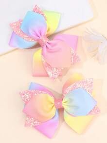 2 Stücke Haarbögen für Kleinkind Mädchen, Schwarz-Weiß Kuh Muster Haarbögen, glitzernde Schwalben-Schwanz Haarspangen, Haarstyling-Clips, Haar-Accessoires für Kinder und Teenager, geeignet für den täglichen Gebrauch, perfekte Geschenke für Kinder