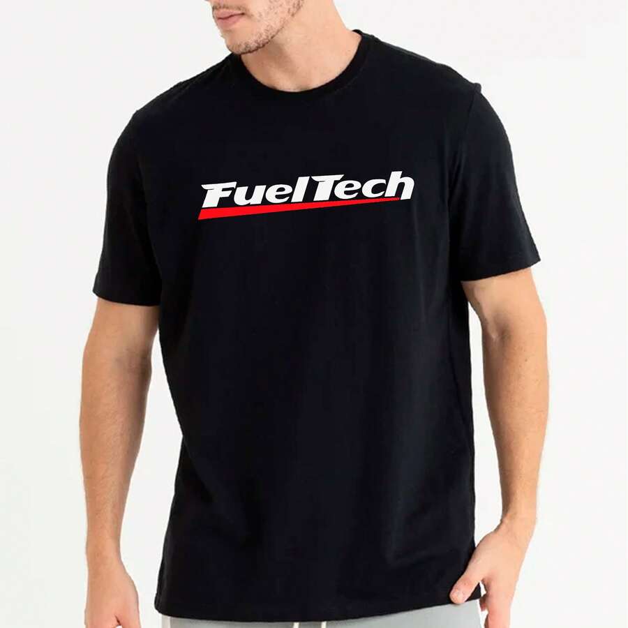 Fueltech Men's T-Shirt Fuel Tech Unisex Gearhead 100% Cotton Shirt - Black - View 1