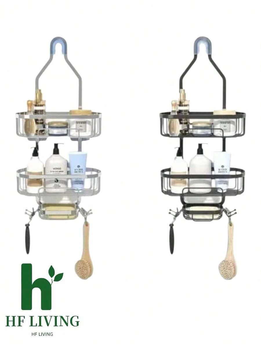 Estantes Organizador Ducha Y Jaboneras Accesorios Para Baño MODELO 1 - Plateado - Ver 1