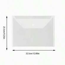 1 pieza Bolsa transparente impermeable de estilo INS, hecha de material transparente de alta calidad para garantizar la visibilidad de documentos, con diseño impermeable y reforzado para proteger papeles A4 y archivos importantes de la humedad. Diseño único de cierre a presión para una apertura y cierre convenientes, evitando que se deslicen documentos y manteniendo todo ordenado. Estilo nórdico minimalista, apariencia moderna, adecuado para estudiantes y trabajadores de oficina