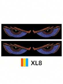 HYNBYZJ 2 件卡车恶魔眼灯 RGB 动态恶魔眼装饰灯 LED 显示屏装饰像素面板挡风玻璃 USB 5V 多模式灯
