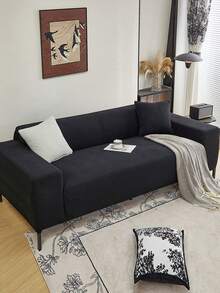 1 Vỏ bọc ghế sofa jacquard sọc đàn hồi dày chống trượt cho phòng khách, phòng ngủ, bảo vệ ghế sofa ngoài trời, ngăn ngừa vết bẩn của thú cưng, vỏ đệm ghế sofa 4 mùa cho ghế tựa đơn hình chữ L và ghế sofa 1/2/3/4 chỗ ngồi, trang trí nhà mùa thu, vỏ bọc ghế sofa phiên bản dày mùa thu và mùa đông - màu đen - Xem 8