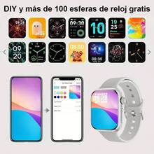 Smartwatch para Hombres y Mujeres, Reloj Inteligente de Moda: Pantalla 2.01" Bordes Ultra Finos, NFC, Asistente Diario(Calculadora/Alarma/Clima), Carga Inalámbrica, Recibe notificaciones de Whats-App/Face-book, Llamadas por Bluetooth, Seguimiento de Actividad Física, +100 Esferas Personalizables, Compatible iOS/Android - Reloj Hombre(relojes para hombre) / Reloj Mujer(relojes para mujer). - Negro-2 Correas - Ver 9