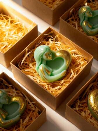 3D Heart Goddess Candle Mold, Silicone Mold For Handmade Creative Home Decor Candles, Suitable For Autumn Scenery Decoration, High Temperature Resistant Silicone Mold, Flexible And Easy To Clean, Multipurpose For DIY Scented Candles, Aroma Stone, Resin Casting, And Holiday Celebrations