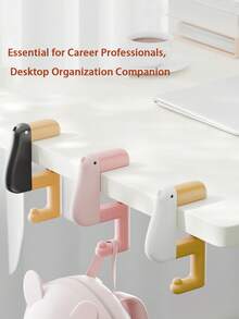 1 件可爱思考鸭背包挂钩，可调节桌边包挂架，桌面收纳挂钩，适用于家庭、办公室、汽车 - 彩色 - 查看 6