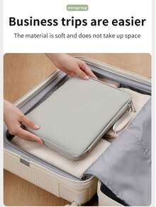 10,9-tums surfplattefodral, bärväska för iPad Pro M2/M1, Surface Pro 10,3-tums X/9/8/7/6, med fickor för tillbehör (10,9 tum, PU-grå)