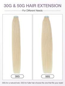 20pcs Tape-In Hair Extensions, Real Human Hair, 14-22 Inches, Invisible Double-Sided Tape-In Hair Extensions, Straight Hair, Suitable For Party, Halloween Costumes - S60 - View 5