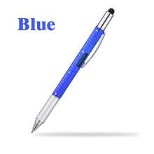 6-In-1 Multifunctional Pen Set With 5 Refill Ink Cartridges - Stylus Pen, Ruler, Level, Bottle Opener, Screwdriver, Ballpoint Pen, Building Blocks, Great Gift For New Year/Christmas/Valentine's Day - Multicolor - View 7