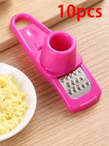Prensa de ajo multifuncional, molinillo de jengibre en rosa rojo, 1 pieza