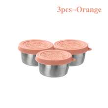 Small Leakproof 3/6x1.6oz Reusable Stainless Steel Salad Dressing Containers With Lids - For Lunch Boxes, Sauce Containers, Picnics, Travel Meal Prep And Kitchen Storage - Multicolor - View 13