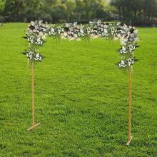 Eatssode 2 X 2M 婚礼拱门金色婚礼拱门支架金属适用于花门、婚礼、派对、活动、气球装饰派对礼品房间装饰新娘