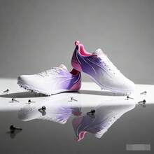 25 Women's Track & Field Shoes, Women's Athletic Shoes, Sporty Woven Low-Top Lace-Up, Professional Track & Field Spikes, Short-Distance Spikes, Anti-Slip Grip Enhancement, Lightweight Breathable, Suitable For Synthetic Track Competition & Long Jump Training, Detachable Spikes, Sports Competition Ready