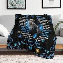 I'm Giving My Son A Fleece Blanket - A Heartwarming Design With Heartfelt Messages, A Heartfelt Message Design, Made With Love,Super Soft Flannel Printed  Blanket, As Birthday Gifts, Family, Wedding, Souvenir Blankets, Polyester Blankets Suitable For All Seasons, Washable, Machine Washable, Lightweight, Breathable, Comfortable, Warm, Unique, 280gsm For HimPersonalized Ideal Gifts For Her.  Perfect Nap, Camping, Travel, Home, Daily Life, Office Decoration, Birthday, Anniversary, Valentine's Day, Thanksgiving, Christmas, Halloween, Wedding, New Year Gifts ,Sofa,Bed,Car,Bedroom,Living Room,Office,  Outdoor Camping, Beach,Wall Decoration - 多色5 - 查看 5