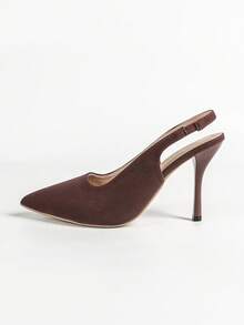 Elegante spitze Rückenfrei High Heel Schuhe, modisch für formelle Anlässe, Dates, Partys und leichte gesellige Ereignisse. Erhältlich in Weinrot, Schwarz und Weiß.