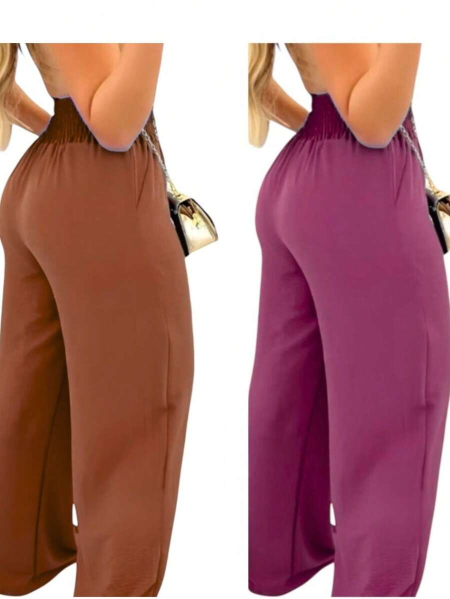 Simple Polyester Daily Pocket - Brown + Wine - View 1