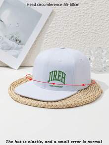 1pc Unisex Flat Bill Snapback Hat, Cool Hip Hop Style, Adjustable Solid Color Casual Polyester Sports Cap, Suitable For Outdoor, Beach, Spring/Summer/Autumn/Winter