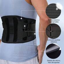 Soporte lumbar para hombres y mujeres, soporte trasero ajustable con 4 placas de acero, alivia el dolor de espalda y protege los msculos lumbares y dorsales Large - Extra grande - Ver 5