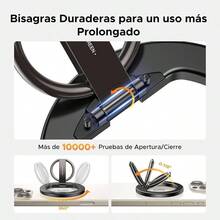 Soporte Magntico para Celular con Anillo, Innovador Soporte Metlico Bidireccional, Magnetico Holder Compatible con Todos los telfonos, Stand para Accesorios para 16 15 14 13 - plateado - Ver 10