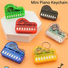 1 Stück/6 Stück Mini kreative Klavier Schlüsselanhänger Tasche/Rucksack Anhänger dekorierte Spielsachen, Klavier spielen und Finger Entspannung (Spiel-/Freispiel-Modus), stressabbauende Fingerspielzeuge, personalisierte transparente Farbe, Geschenke für Teenager zu Geburtstag/Halloween/Weihnachten/Ostern