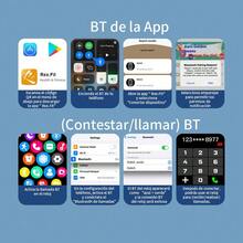 Smartwatch para Hombres y Mujeres, Reloj Inteligente de Moda: Pantalla 2.01" Bordes Ultra Finos, NFC, Asistente Diario(Calculadora/Alarma/Clima), Carga Inalámbrica, Recibe notificaciones de Whats-App/Face-book, Llamadas por Bluetooth, Seguimiento de Actividad Física, +100 Esferas Personalizables, Compatible iOS/Android - Reloj Hombre(relojes para hombre) / Reloj Mujer(relojes para mujer). - Negro-2 Correas - Ver 3