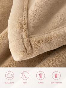 1 pieza Manta de franela de doble cara, manta suave y esponjosa para todas las estaciones, cálida y cómoda, lavable a máquina, para ropa de cama del hogar y ropa de cama de dormitorio universitario, certificada Oeko-Tex, color caqui