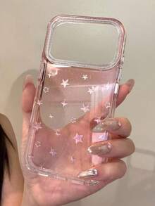 闪光透明金色星星 17 Pro Max 手机壳，防震保护套，适用于 16 Pro、14 Pro、15 Pro Max、13 系列，少女奢华设计 - 紫色 - 查看 5