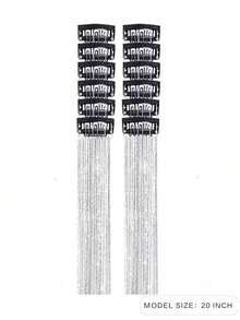 12 件套 BB 夹金属丝发饰 20 英寸闪光金属丝发夹 耐热假发 闪亮仙女发饰 - 彩色 - 查看 5