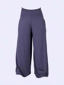 Rocca Fitness Long, Wide-Leg Microfiber Trousers By Fluit, Elegant Women's Fashion. - 灰色 - 查看 4