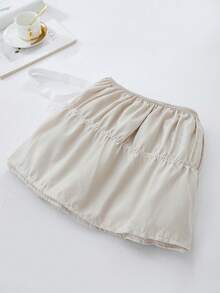 1pc Beige Solid Bed Skirt, Modern Style Bedding Set, Made Of Polyester Fiber, Available In Standard Double, Oversized Double, And Single Bed Sizes, Suitable For Bedroom And Dormitory, Great Gift For Holidays, Soft And Skin-Friendly, Unisex, Includes 1 Bed Skirt Only (No Filling) - Light Beige - View 10