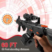 CiJL High Speed M416 Electric Gel Balls Blaster Gun Toys, Automatic And Manual Double Shooting Modes Water Bullets Splatter Toys With Large Magazine, Water Beads Gun Toys Suitable For Courtyard/Outdoor/Water Games/Beach/Party/Grass, Perfect For Outdoor Yard Activities Team Shooting Game, Adapt As Christmas/Birthday/Holidays/Festival Gifts, No Include Gel Balls - M416 đen - Xem 7