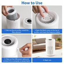 Hailicare 蓝光负离子空气净化器，全屋除臭除污染物，高效微粒空气过滤器，安静居家，适合家庭的设计礼物