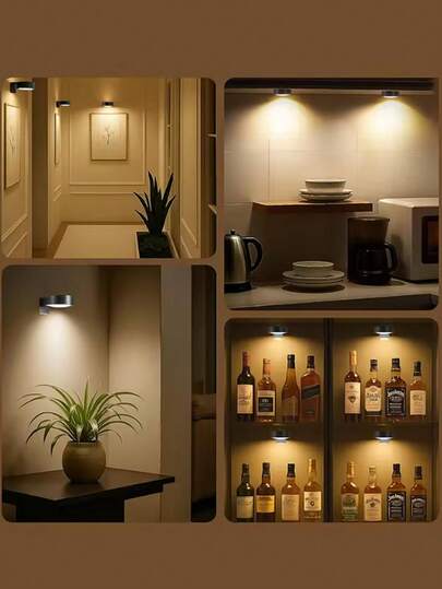 Magnetic LED Wand Verlichting Remote Control, Dimmable, Temperatures, Timer Function, Moderne Lamp Gallery, Stairwell, Corridor, Bedroom Picture Frame view 6