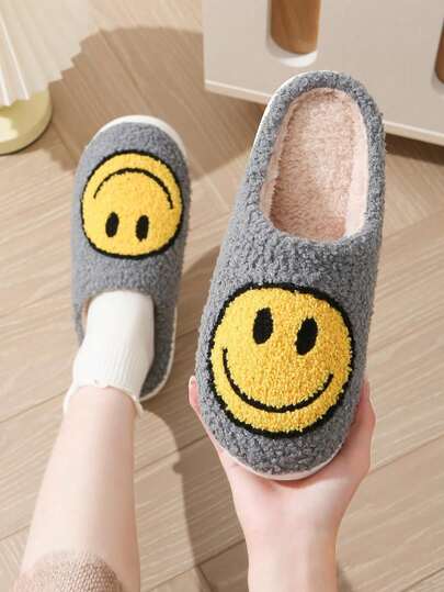 Women's Towel Embroidered Slippers, Comfortable Home Slippers With Plush Lining, Warm And Non-Slip Winter Boots