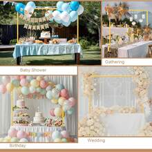 ID IDAODAN Over The Table Rod Stand With Clamps Adjustable 31-110 In Length 31-64 In Height Golden Table Balloon Arch Hanging Stand For Wedding Birthday Party Halloween Christmas Decoration - Gold - View 8