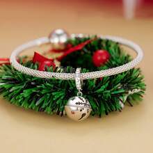 bamoer Bamoer's Original Hot-Selling Winter Christmas Series Features A Charming DIY Bracelet With Snowflakes, Snowmen, Santa Claus, Bells, Crystal Balls, Reindeer, Christmas Trees, Bead Accessories, And A European And American Christmas S925 Silver Pendant For Fashionable Ladies' Jewelry
