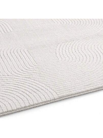 Taracarpet Short Pile Boho Sk Polyester Vloerkleed In 3D Look, Washable, Easy To Clean Robust, Ideal Living Room, Bedroom Children's Also As Bath Mat, Anthracite Waves, 050 080 Cm view 4