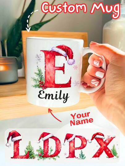 1 pieza, 11 onzas, Taza de Navidad personalizada, Taza de Navidad personalizada, Regalo del amigo invisible, Taza de café de Navidad, Taza con nombre personalizado, Taza de Feliz Navidad, Taza de Navidad, Regalo de Navidad, Decoración navideña, Regalo de Acción de Gracias, Regalo de Año Nuevo, Decoración de fiesta