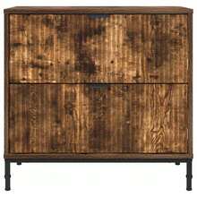 vidaXL Nachttisch Räuchereiche 63,5 x 36 x 61 cm Holzwerkstoff - Gelb - Übersicht 6