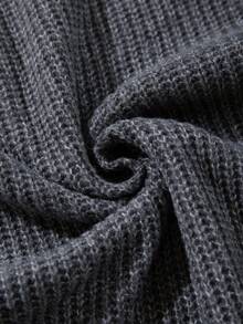 Áo thun dài tay dệt kim cổ tròn họa tiết tối giản, khóa kéo, kiểu dáng rộng rãi, thoải mái, hàng mới về mùa Thu/Đông của ANDREILEE, dành cho cả nam và nữ. - Xám - Xem 9