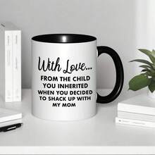 11oz Bonus Dad Mug - Step Dad Gift From Daughter/Son With Funny Step Parent Saying, "With Love From The Youngsters You Inherited" - Clear Glass Coffee Cup With Black Lettering, Father's Day, Christmas, Valentine's, Stepdad Gifts For Bonus Dad, Hand Wash Only, Reusable & Non-Slip, Perfect For Travel, Ideal For Bonus Dads & Stepdads, Heartfelt Keepsake For Stepfamily Celebrations