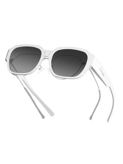 KAPVOE Kapvoe Fit Over Oversized Over Glasses For Women Men Square Fit Over Polarized Sun Glasses New Fashion Oversized Polarized Suitable For Myopia Glasses Men's And Women's Sports Glasses Outdoor Fishing Golf Baseball Cycling Driving Camping Vacation Polarized Colorful Goggles