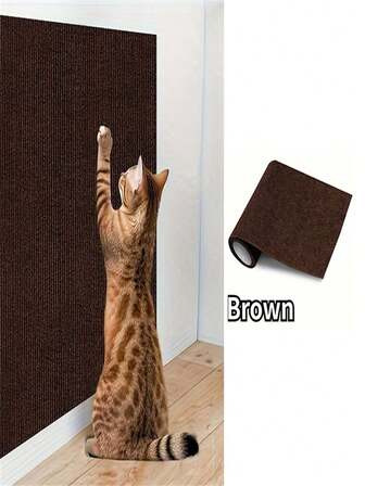 1 件，猫用自粘式家具保护垫，15.75 英寸 * 78.74 英寸，墙贴保护，沙发粘性保护，沙发、门和猫树架修剪式抓垫，五金配件，装饰五金配件