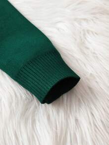 Young Boy Christmas Reindeer "Merry Christmas" Pullover Sweater, Suitable For Spring, Autumn, Winter - Green - View 5