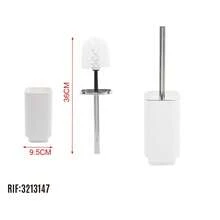 6-Piece Multifunctional Bathroom Storage Set, Plastic Bathroom Accessories Including Toothbrush Holder, Mouthwash Cup, Soap Dispenser, Soap Dish, Toilet Brush, Trash Can Home Bathroom Decoration Bathroom Accessories Bathroom Storage Summer, Suitable For Home, Birthday, Valentine's Day, Christmas, Best Friend, Mom, Wife, Daughter, Girlfriend, Colleague Gifts - White - View 6