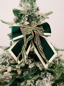 Laço de veludo dourado de alta qualidade para decoração de Natal. Ideal para decorar presentes de Natal, árvores de Natal e ambientes internos. Perfeito para decorar sua casa no inverno.