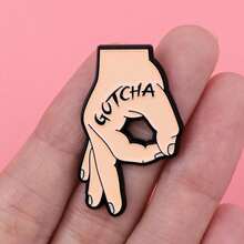 Cute Enamel Pin Brooch Pines Lapel Pins Badge On Backpack Clothing Accessories Jewelry Gifts - 黑色 - 查看 7
